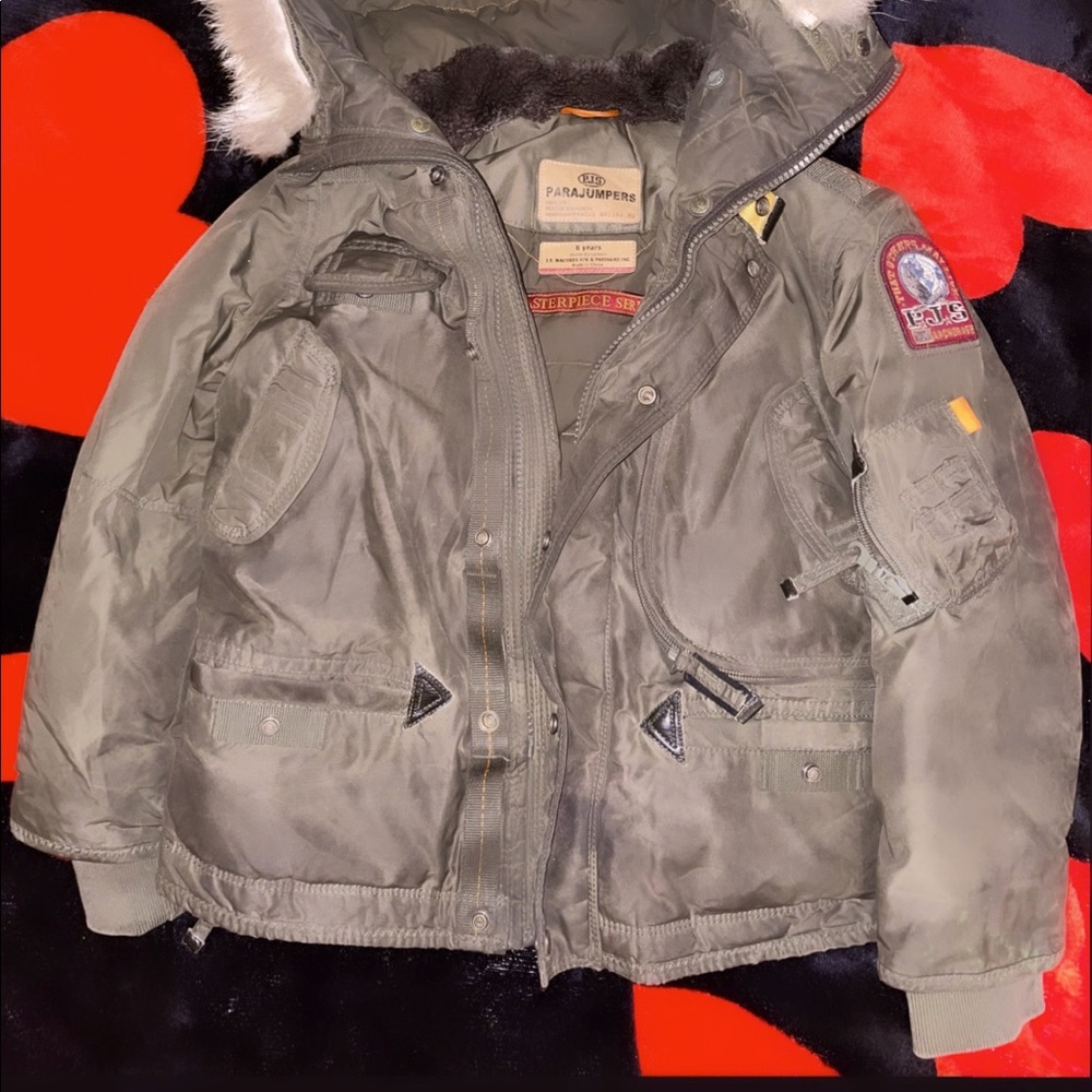 Kids Olive Green Parajumpers Coat